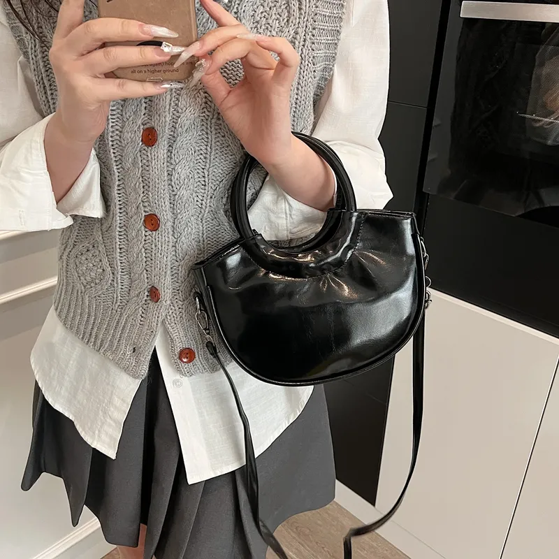 SWIMADE PU Handbag Regular Women's Ecru/Silver/Black/Khaki/Pink-17
