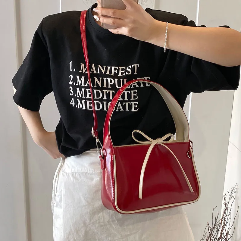 SWIMADE PU Handbag Women's White/Black/Red/Blue-20