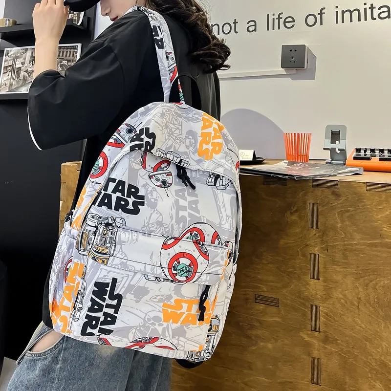 SWIMADE Nylon Backpack Unisex White Green Blue/White Orange/Black White/Black Orange/White Black-2