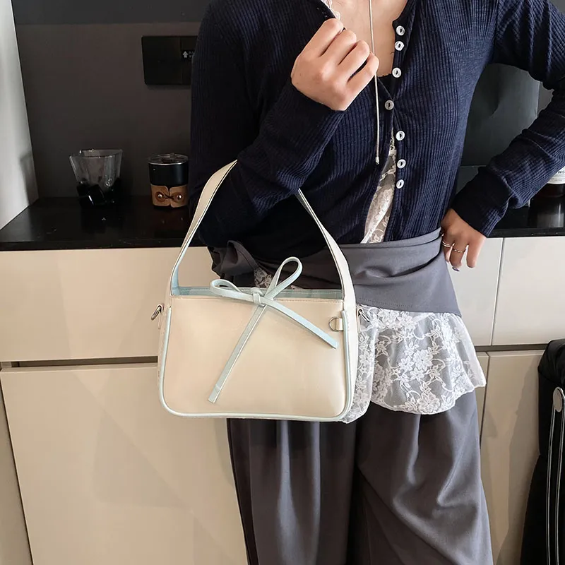 SWIMADE PU Handbag Women's White/Black/Red/Blue-4