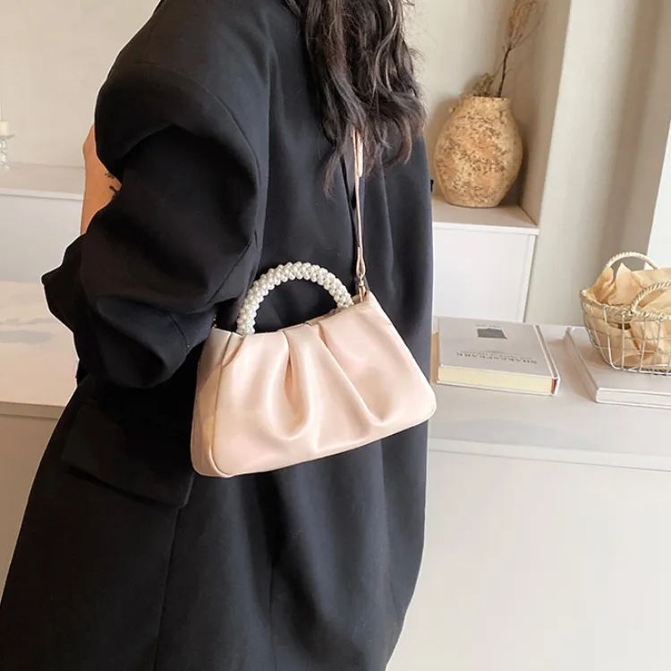 Duoluplo Doron Paul Pu Crossbody One Shoulder Handbag Women's Black/White/Pink/Silver-5