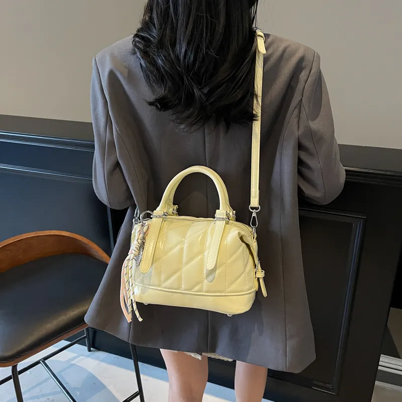 SWIMADE PU Handbag Women's Ecru/Black/Yellow/Sky Blue/Pink-9