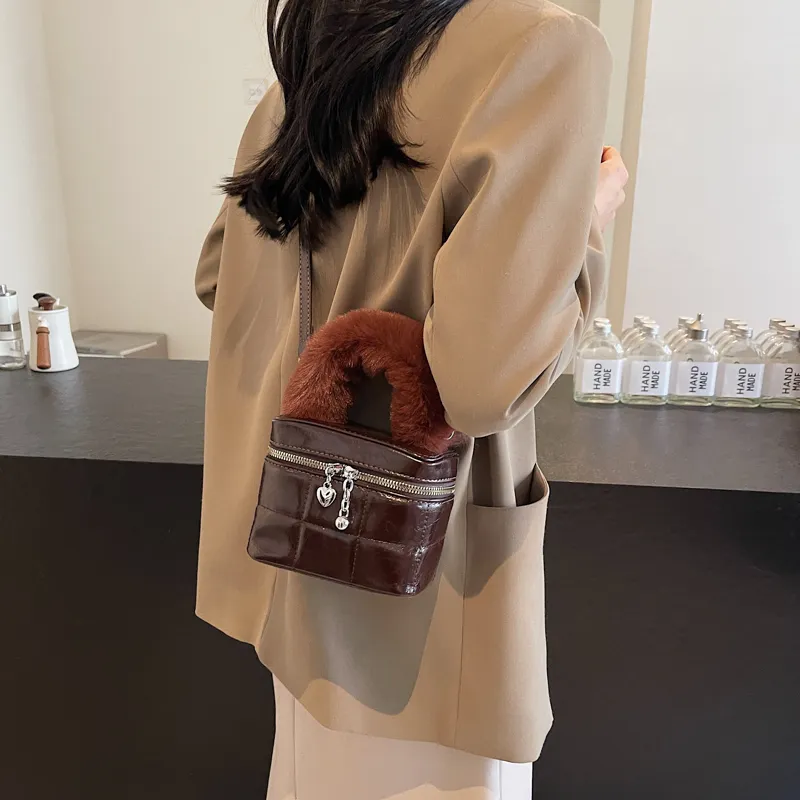 SWIMADE PU Portable Box Bag, Shoulder Bag, Crossbody Bag Women's Black/Coffee/Beige/Brown-8