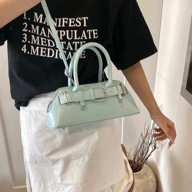 SWIMADE PU One Shoulder Handbags Women's White/Black/Yellow/Blue/Pink-20