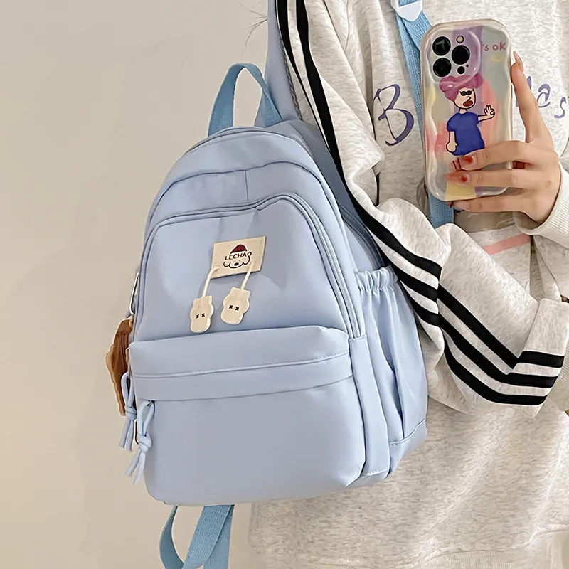 SWIMADE Nylon Backpack Regular Unisex Solid Color-29