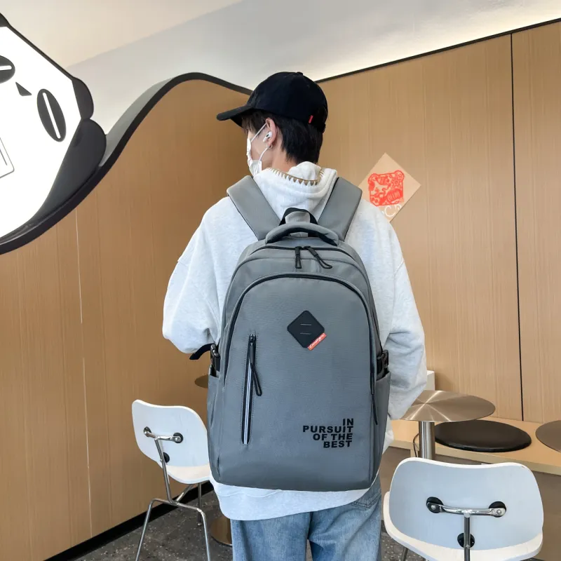 Duoluplo Doron Paul Nylon Backpack Men's White/Dark Gray/Black-8