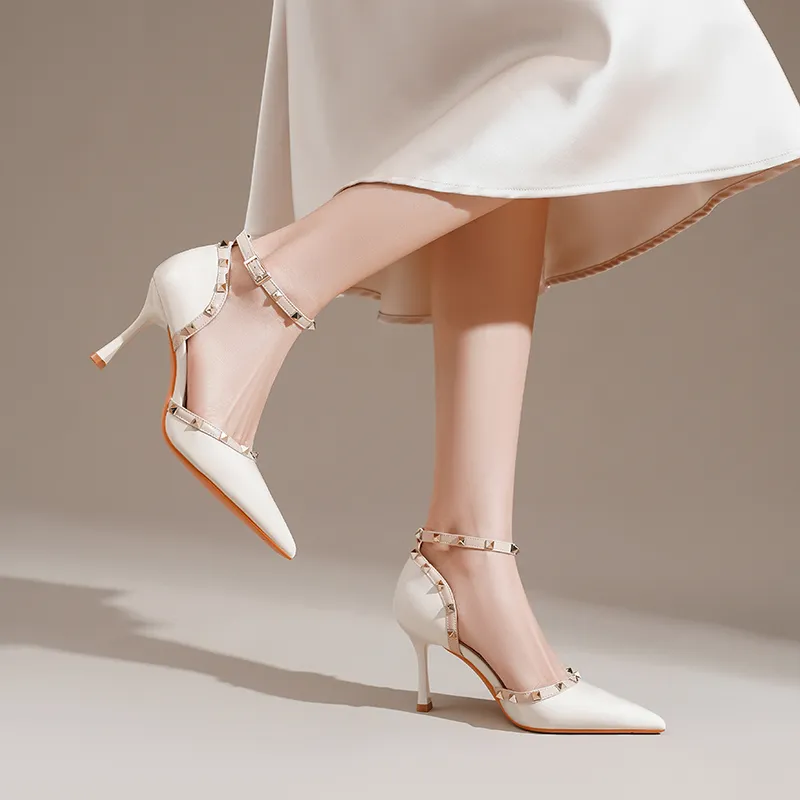 ZHR Slim Heel High Heels 8cm Women's-5