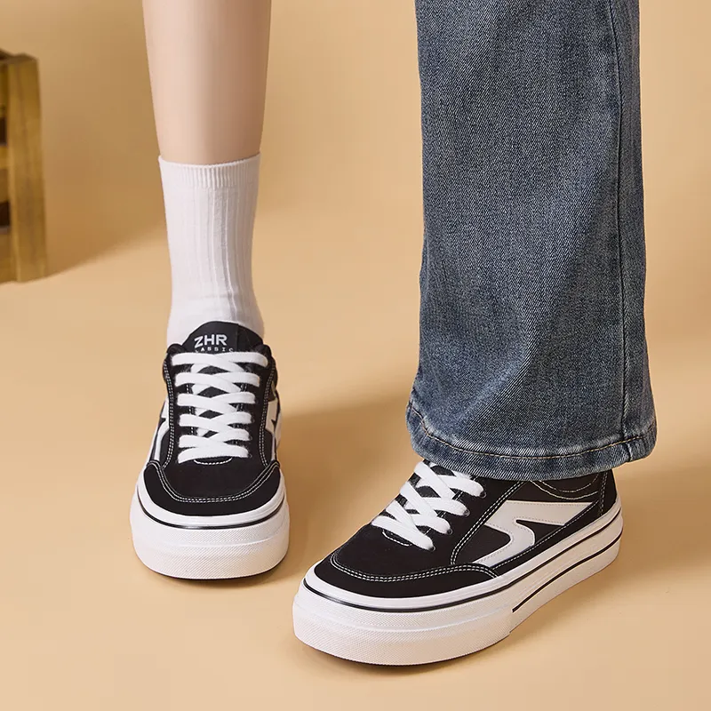 ZHR Canvas Is Not Annoying. Wear resistant And Lightweight Low Top Skateboard Shoes Women's-3