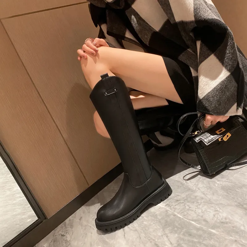 ZHR Knee-high Boots 4cm Women's-15