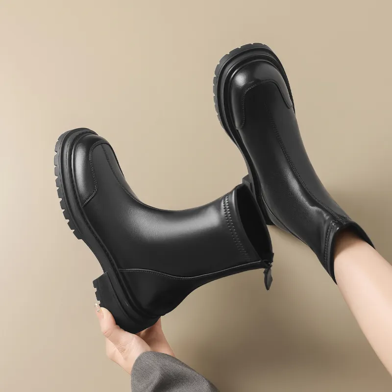 ZHR Ankle Boots Women's Black/Brown-2