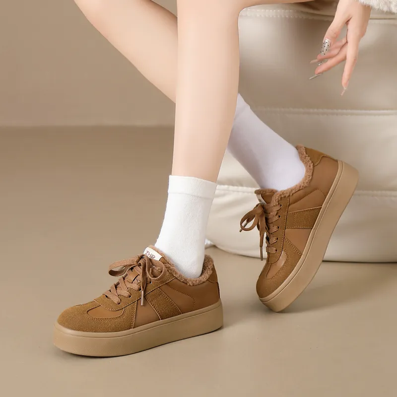 ZHR German Army Trainers Wear-Resistant Slip-Resistant Low-Top Casual Shoes Women's-3