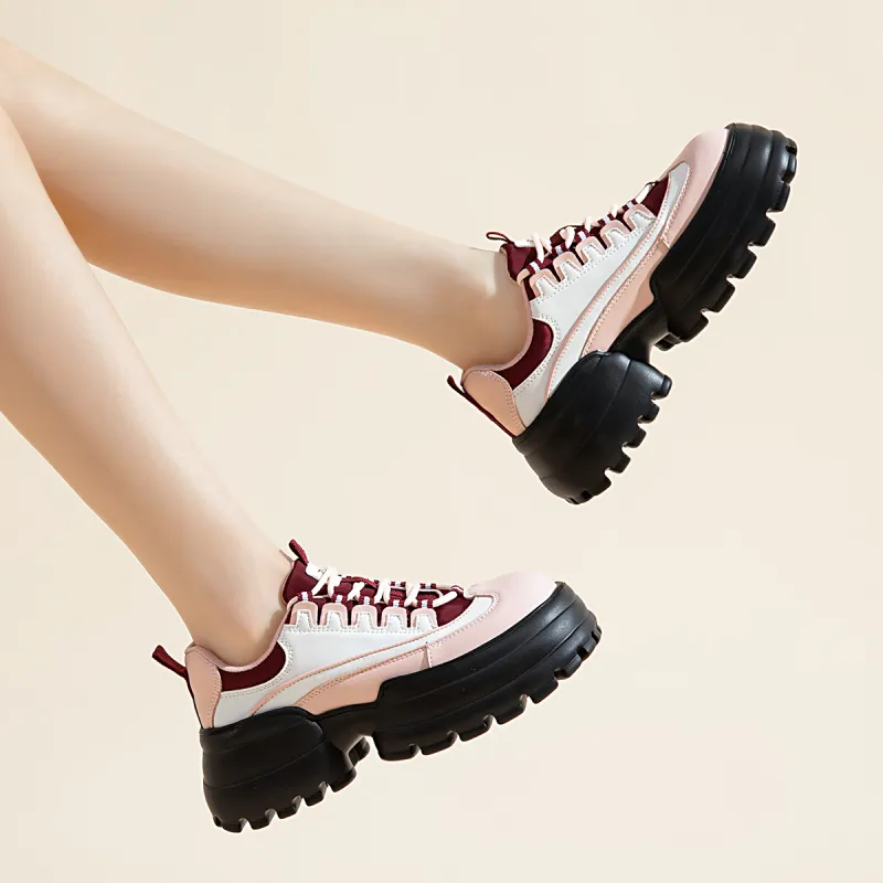 ZHR Lightweight And Breathable Low-Top Chunky Sneakers 6.5cm Women's-4