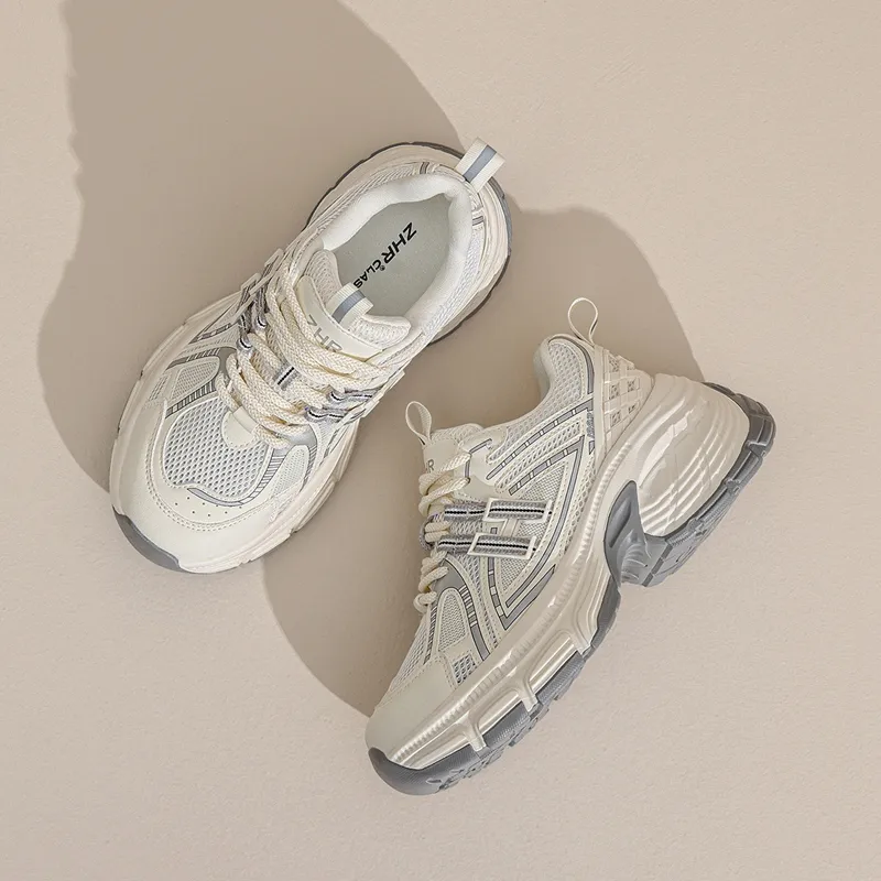 ZHR Whale Shoes Wear resistant And Lightweight Low Top Chunky Sneakers Women's-5