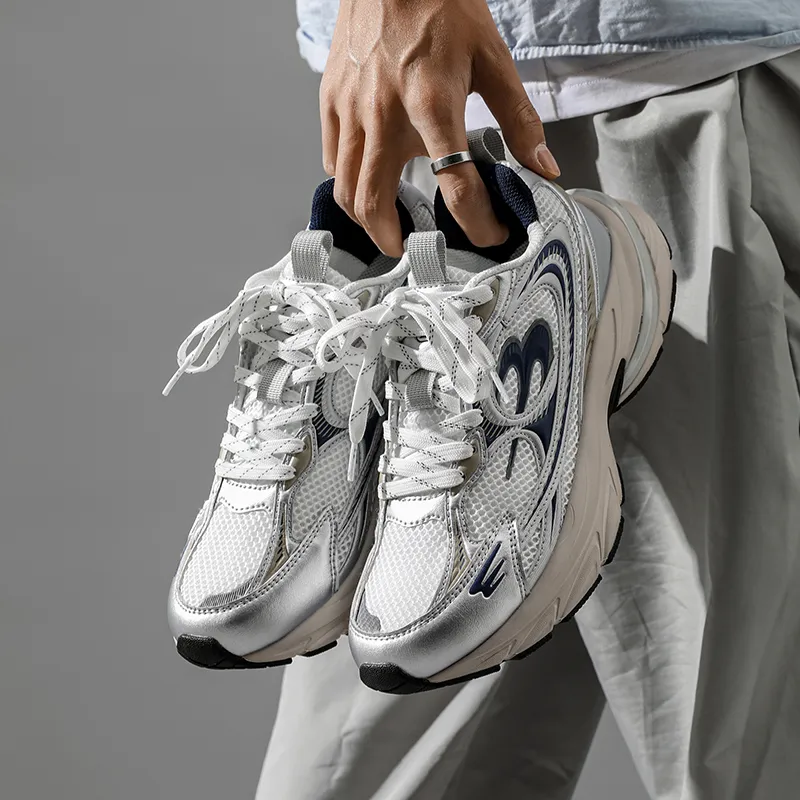 ZHR Light Mecha Collection Cushioning Abrasion Resistant Breathable Low Top Chunky Sneakers Unisex-3
