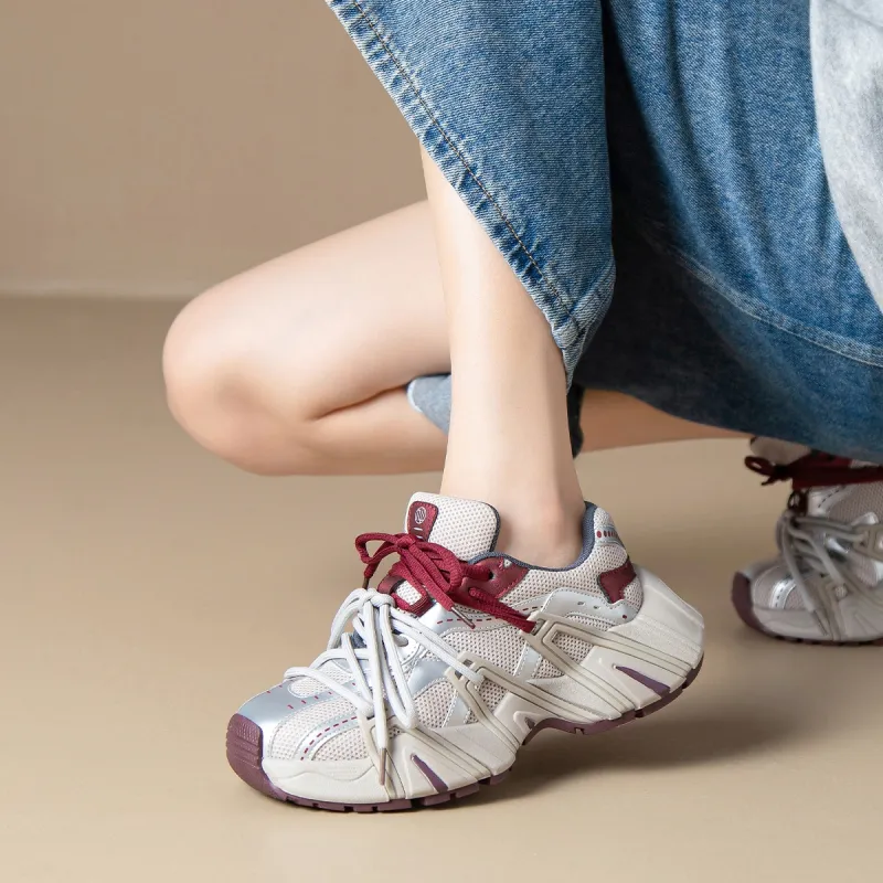 ZHR Durable Breathable Low-Top Chunky Sneakers Women's-2
