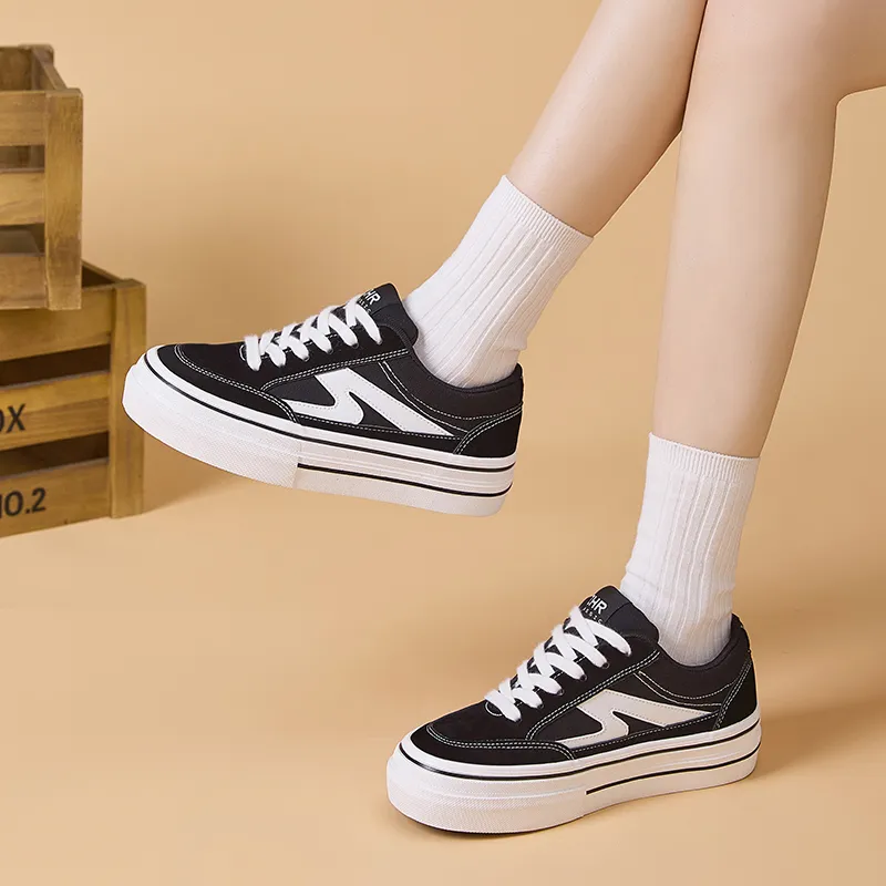 ZHR Canvas Is Not Annoying. Wear resistant And Lightweight Low Top Skateboard Shoes Women's-2