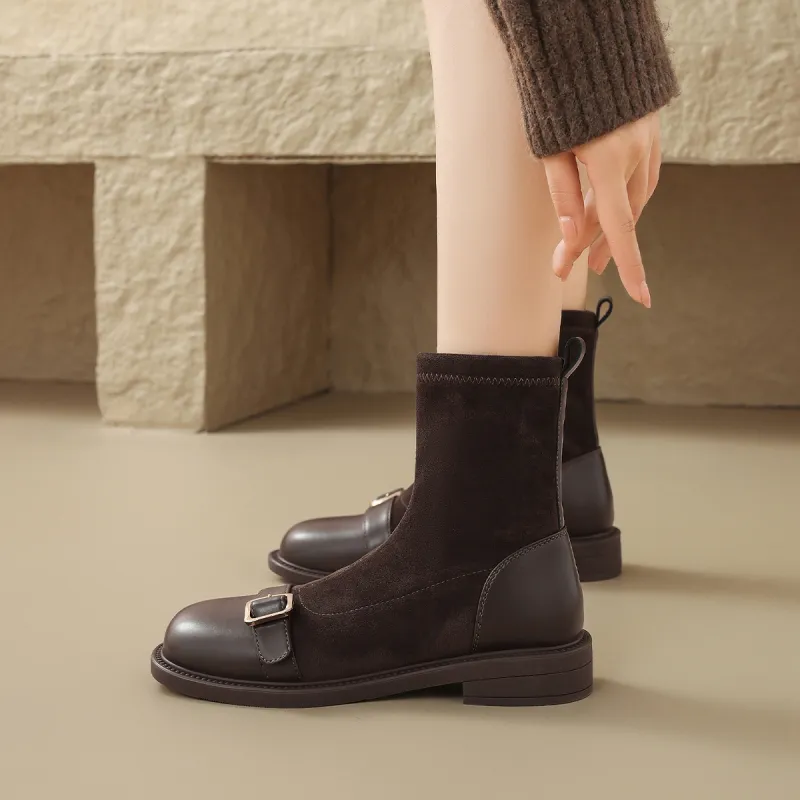 ZHR Ankle Boots Women's Black/Brown-10