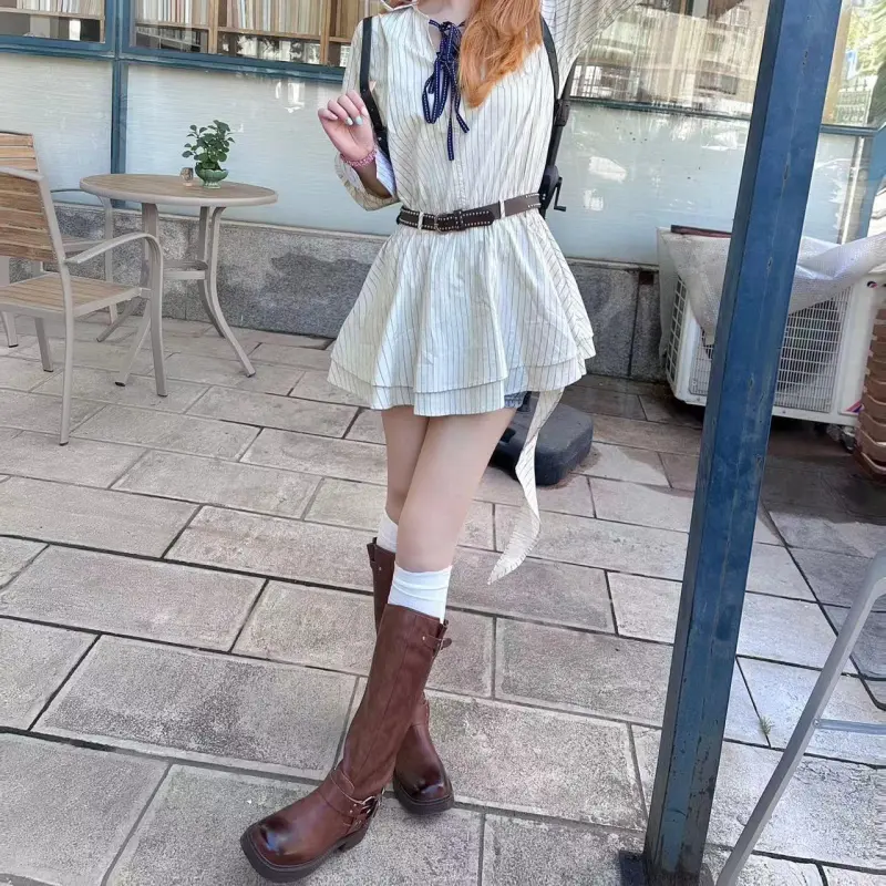 ZHR Knee-high Boots 4cm Women's-5