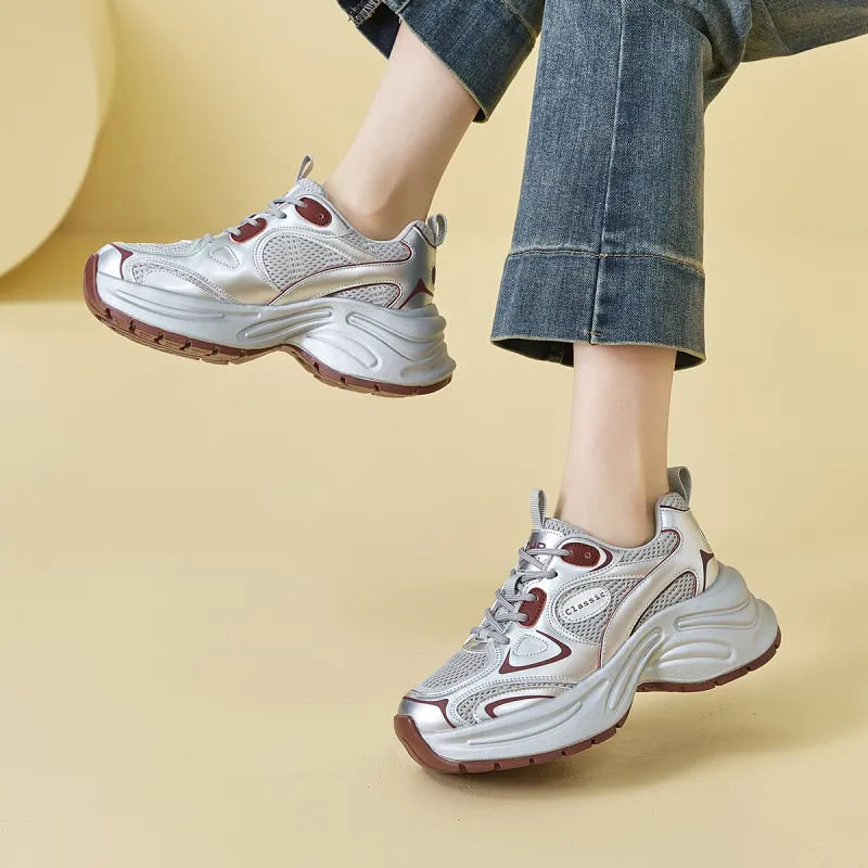 ZHR Moonlit Shadow Abrasion Resistant Breathable Low Top Chunky Sneakers Women's-17