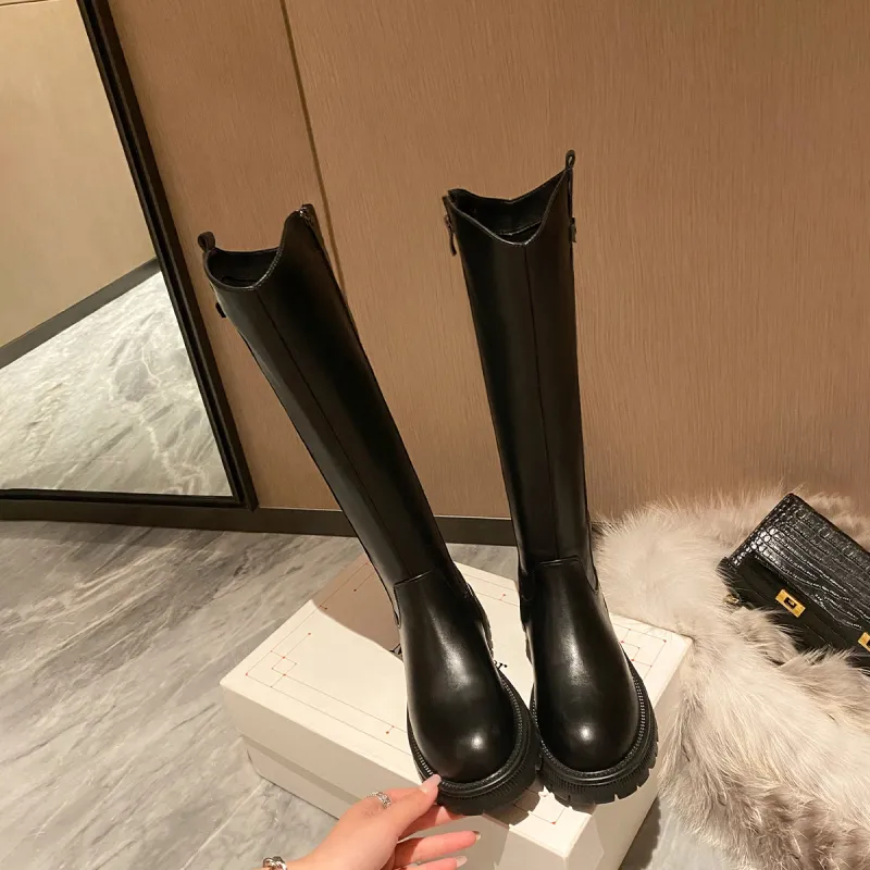 ZHR Knee-high Boots 4cm Women's-1