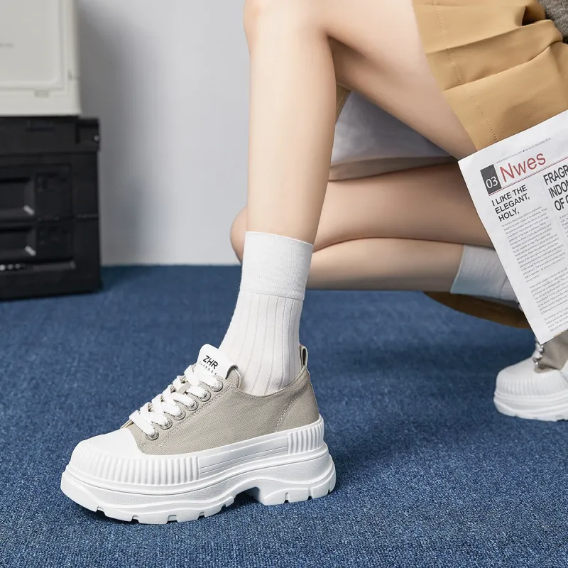 ZHR Artsy Style Canvas Shoes Wear resistant And Lightweight Casual Shoes Women's-8
