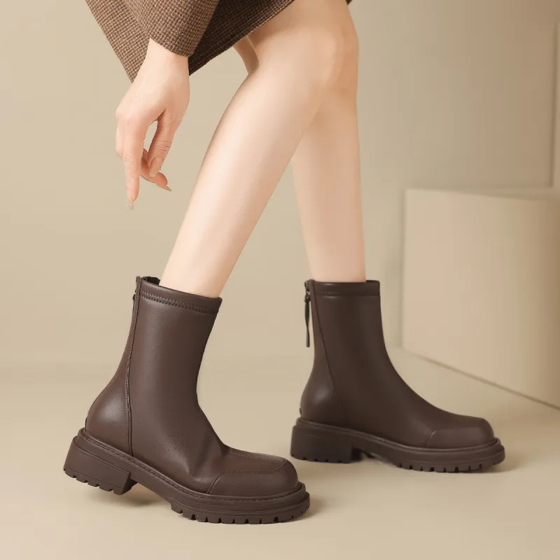 ZHR Ankle Boots Women's Black/Brown-9