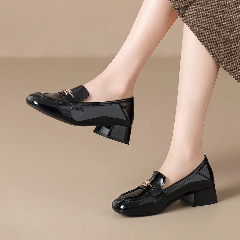 ZHR Loafers Women's Burgundy, Black-5