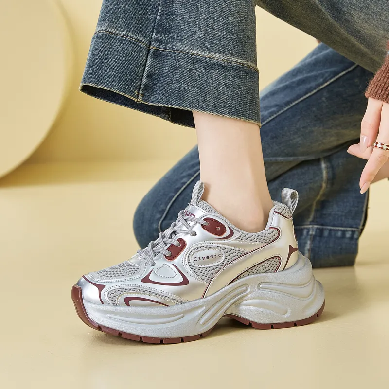 ZHR Moonlit Shadow Abrasion Resistant Breathable Low Top Chunky Sneakers Women's-16