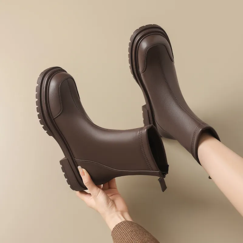 ZHR Ankle Boots Women's Black/Brown-8