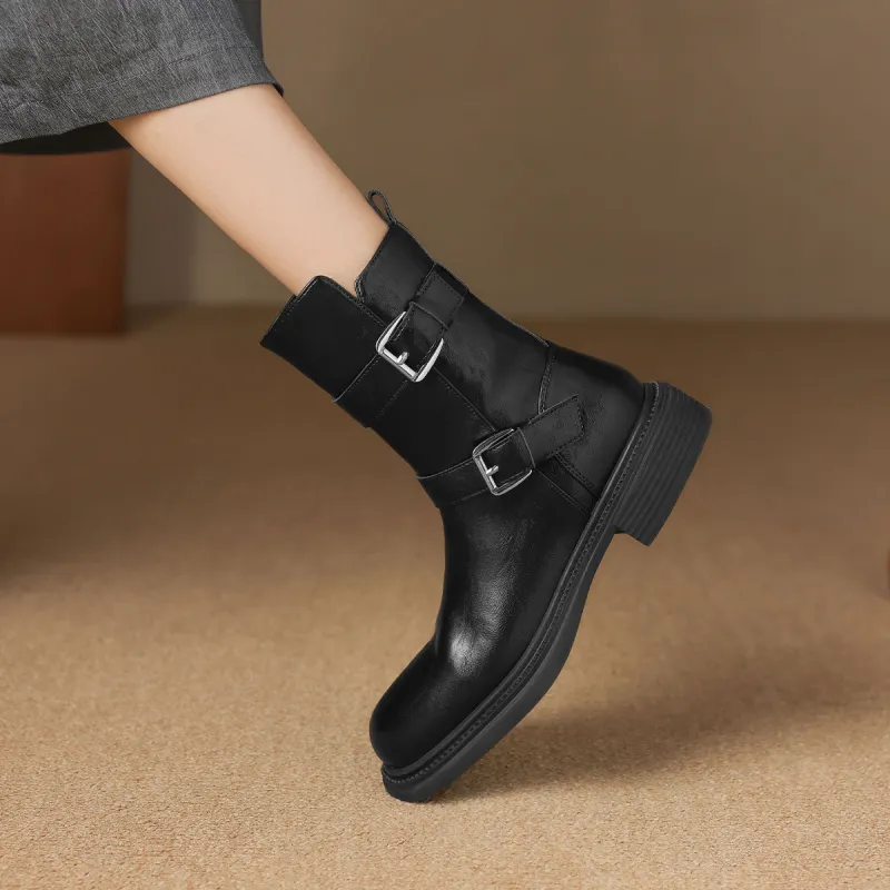 ZHR Ankle Boots Women's Black/Brown-5
