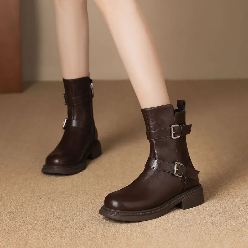 ZHR Ankle Boots Women's Black/Brown-11