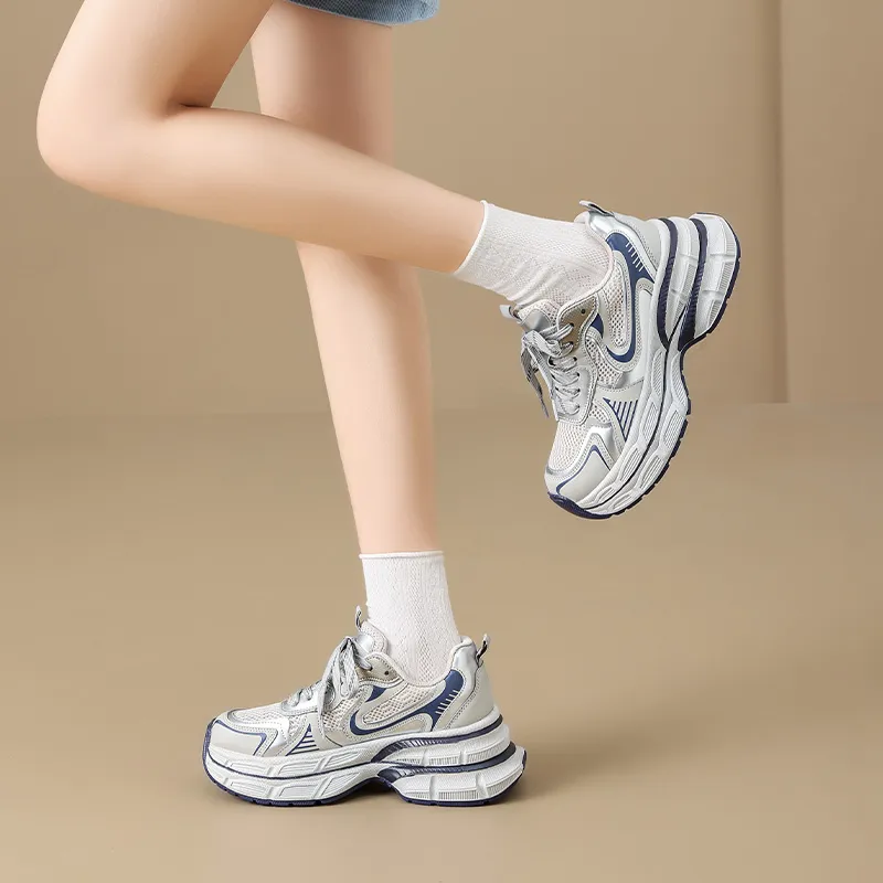 ZHR Super Star Era Cushioning Abrasion Resistant Coverage Lightweight Low Top Chunky Sneakers Women's-8