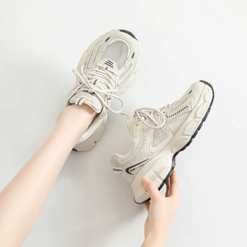 ZHR Lightweight Height Increasing Low Top Chunky Sneakers Unisex-4