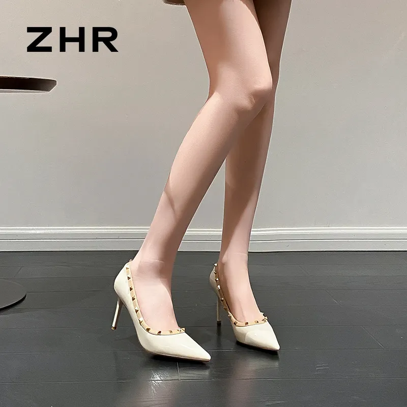 ZHR Slim Heel High Heels 8cm Women's Box-7