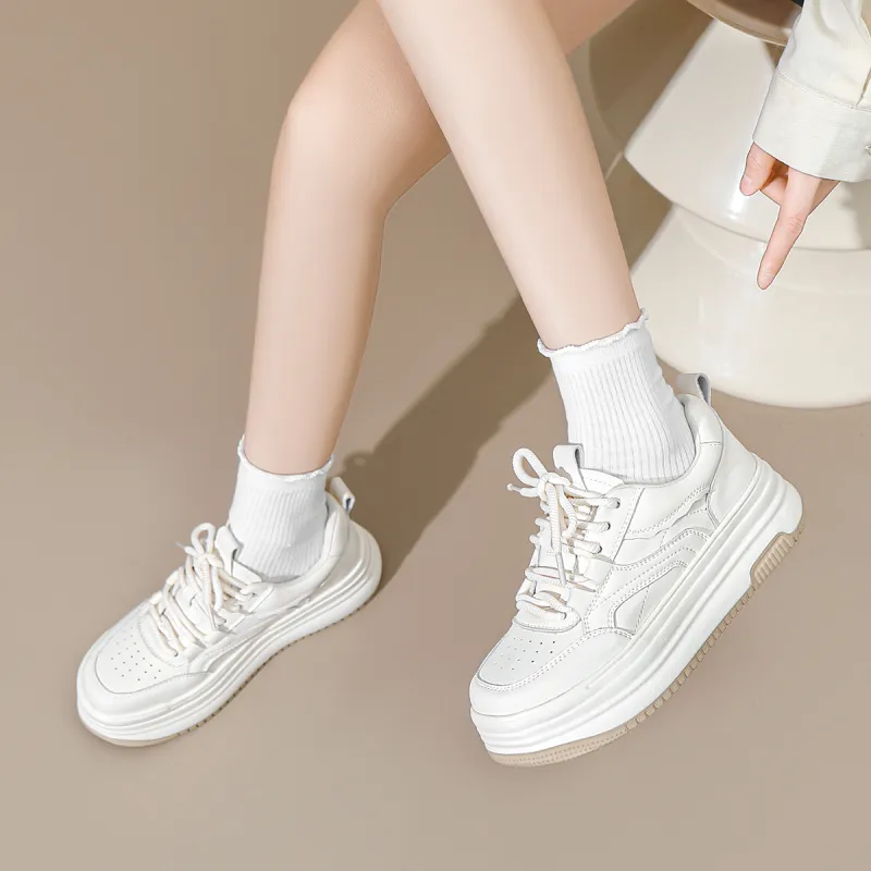 ZHR Small White Shoes Lightweight And Breathable Low-Top Skateboard Shoes Women's-5