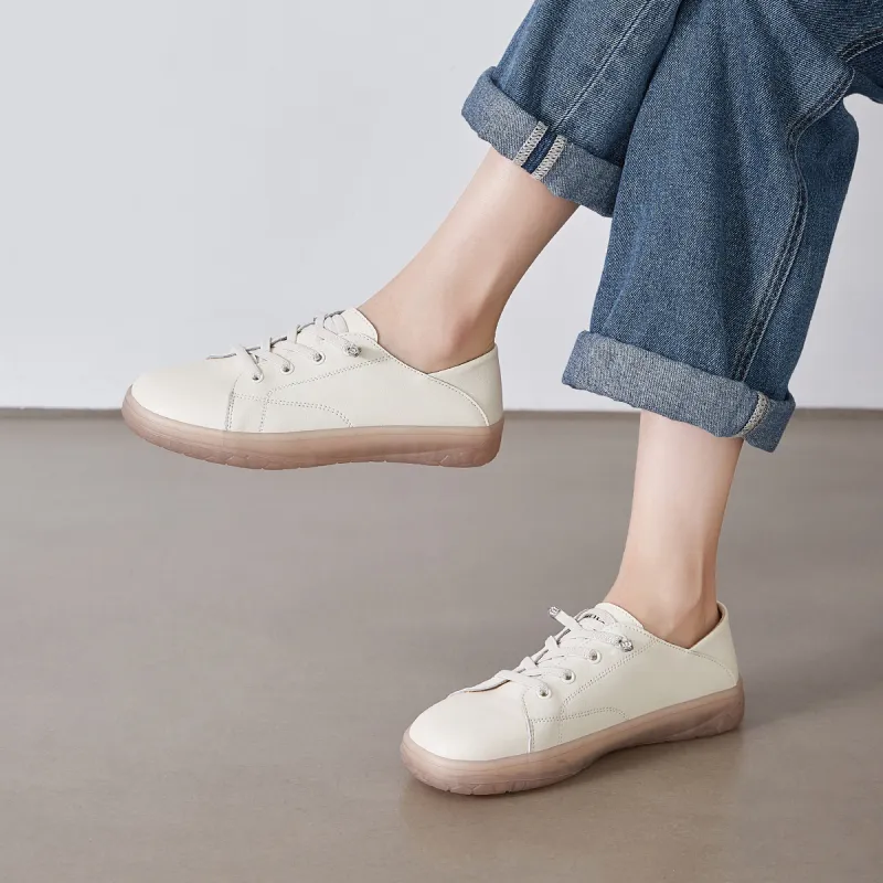 ZHR Small White Shoes Wear resistant And Lightweight Low Top Skateboard Shoes Women's-3