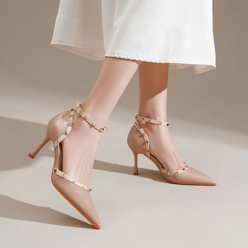 ZHR Slim Heel High Heels 8cm Women's-12