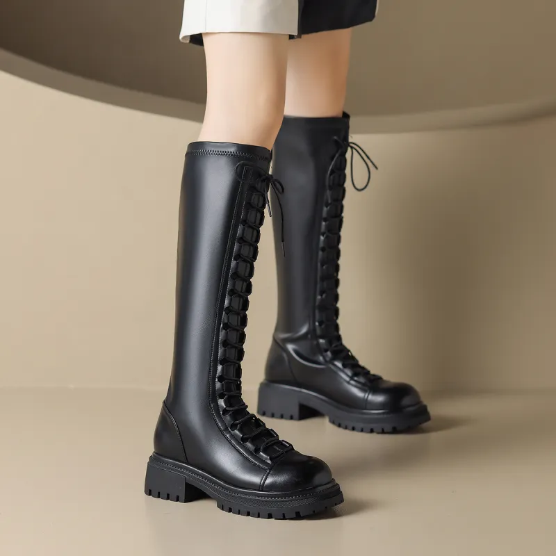 ZHR Knee-high Boots 4.5cm Women's-10