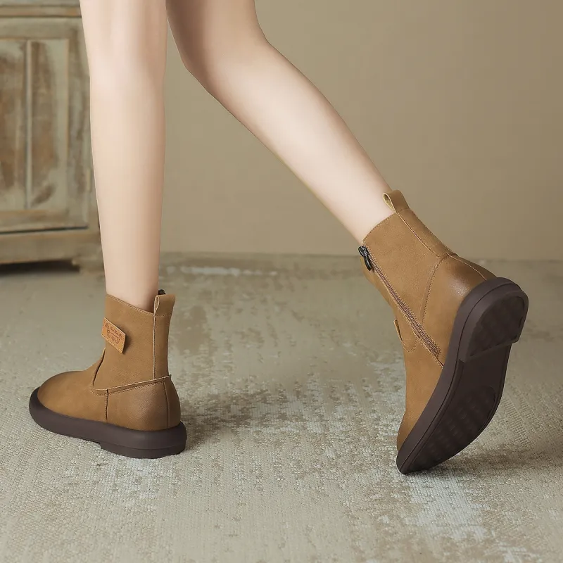 ZHR Ankle Boots Women's Black/Camel-24