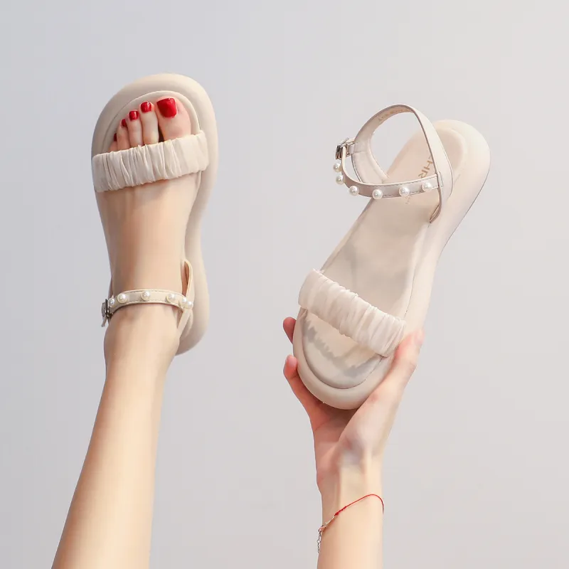 ZHR Strap Sandals 2.5cm Women's Beige-4