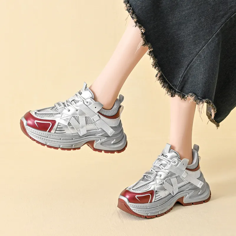 ZHR Sparkling Galaxy Cushioning Breathable Low-Top Chunky Sneakers Women's-9