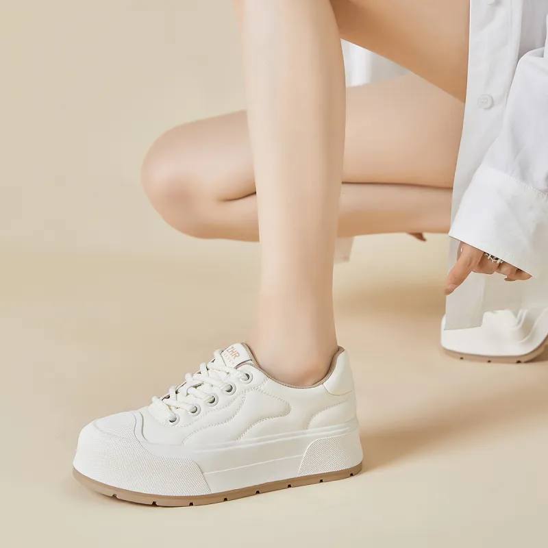 ZHR Cute Puffy Shoes Coverage Cushioning Lightweight Height Increasing Skateboard Shoes Women's-15