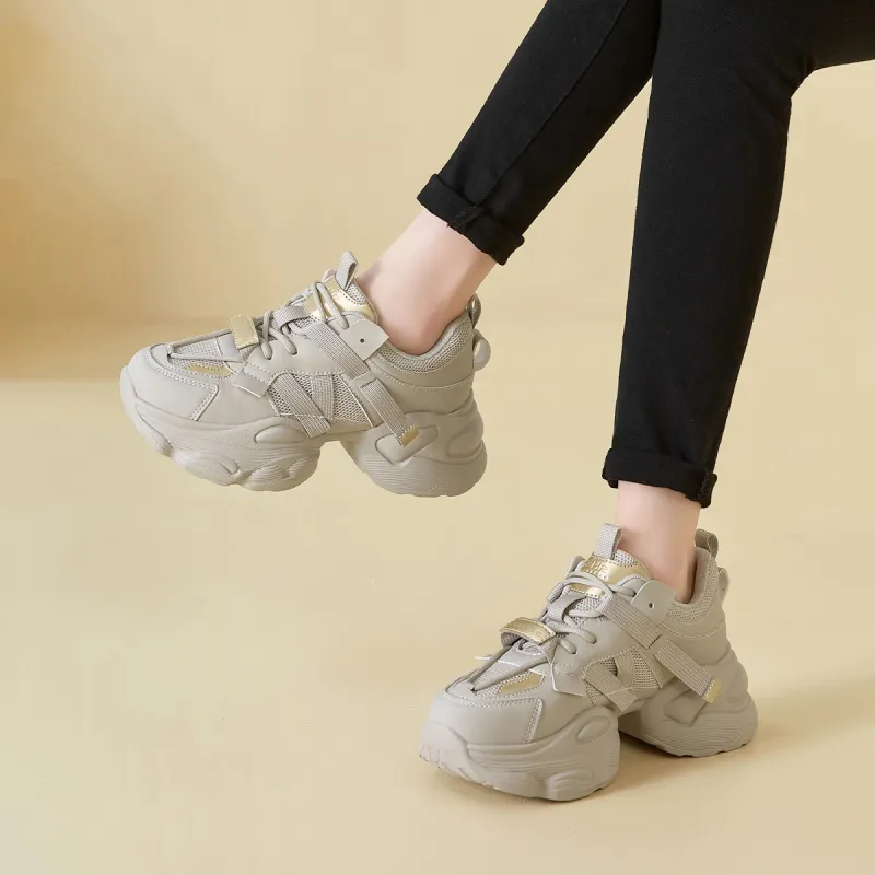 ZHR Sparkling Galaxy Cushioning Breathable Low-Top Chunky Sneakers Women's-19