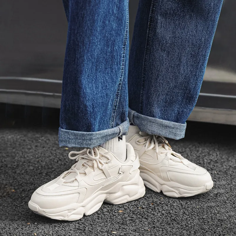 ZHR Durable Breathable Lightweight Low-Top Chunky Sneakers Unisex-5