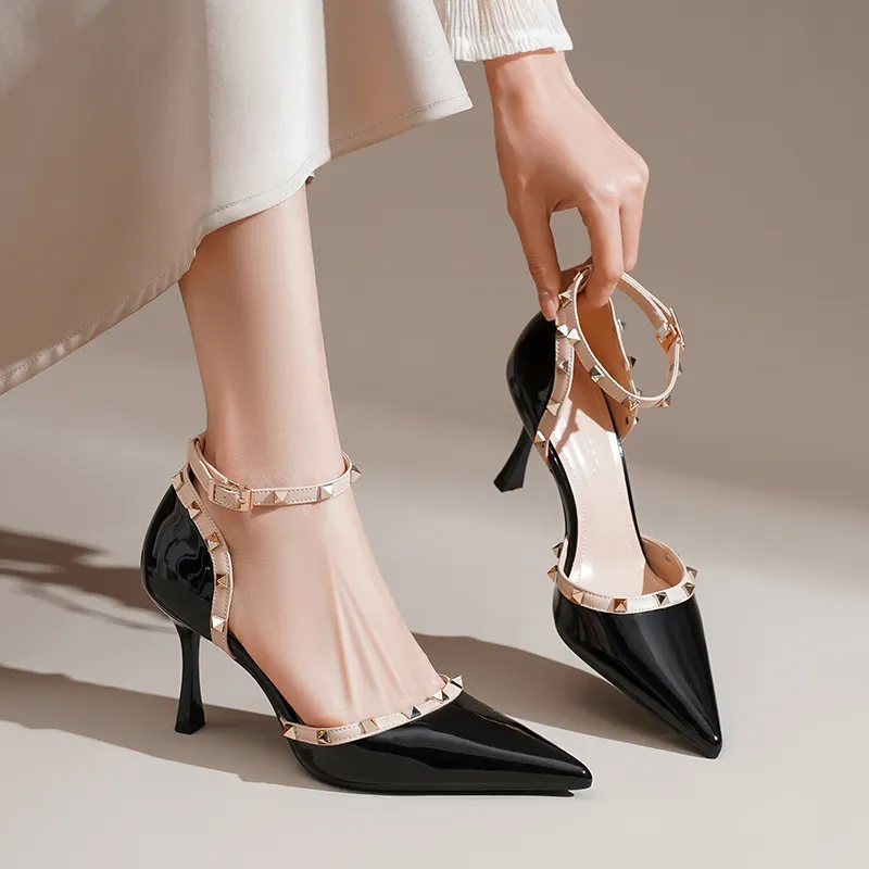 ZHR Slim Heel High Heels 8cm Women's-17