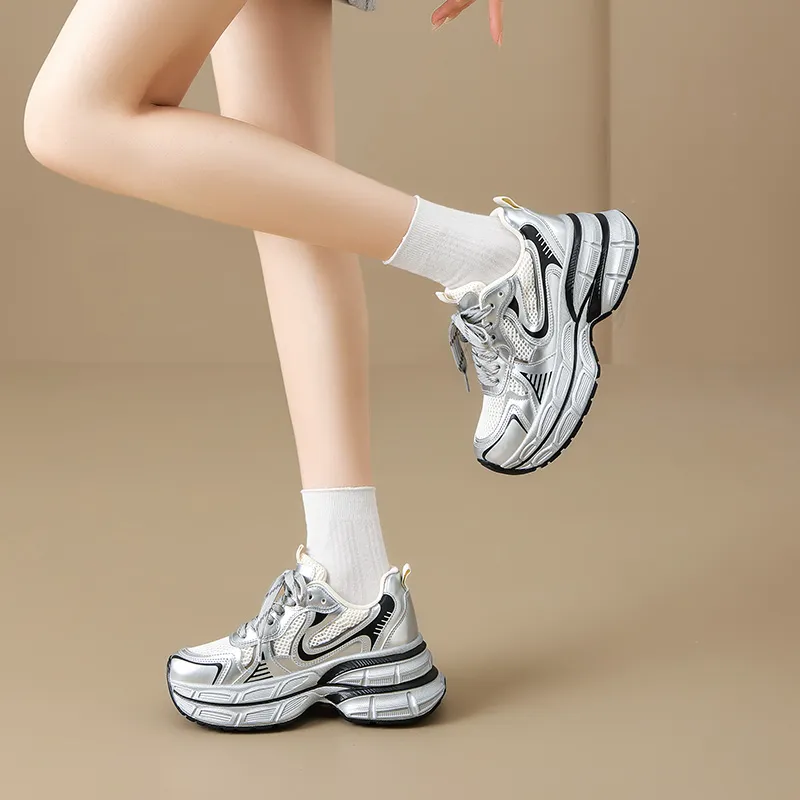 ZHR Super Star Era Cushioning Abrasion Resistant Coverage Lightweight Low Top Chunky Sneakers Women's-2