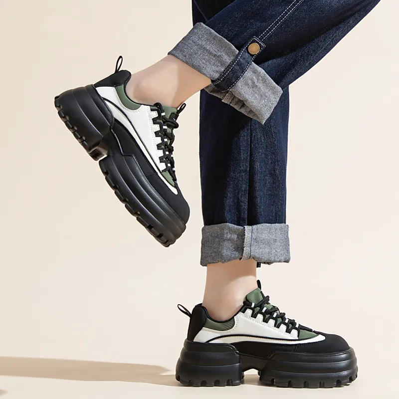 ZHR Lightweight And Breathable Low-Top Chunky Sneakers 6.5cm Women's-19