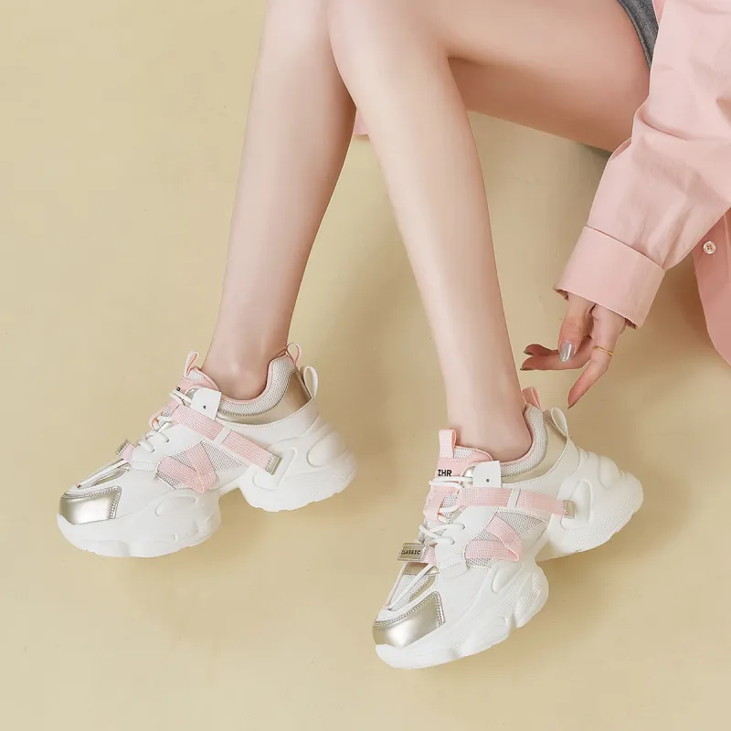 ZHR Sparkling Galaxy Cushioning Breathable Low-Top Chunky Sneakers Women's-26