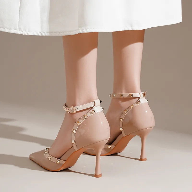 ZHR Slim Heel High Heels 8cm Women's-13