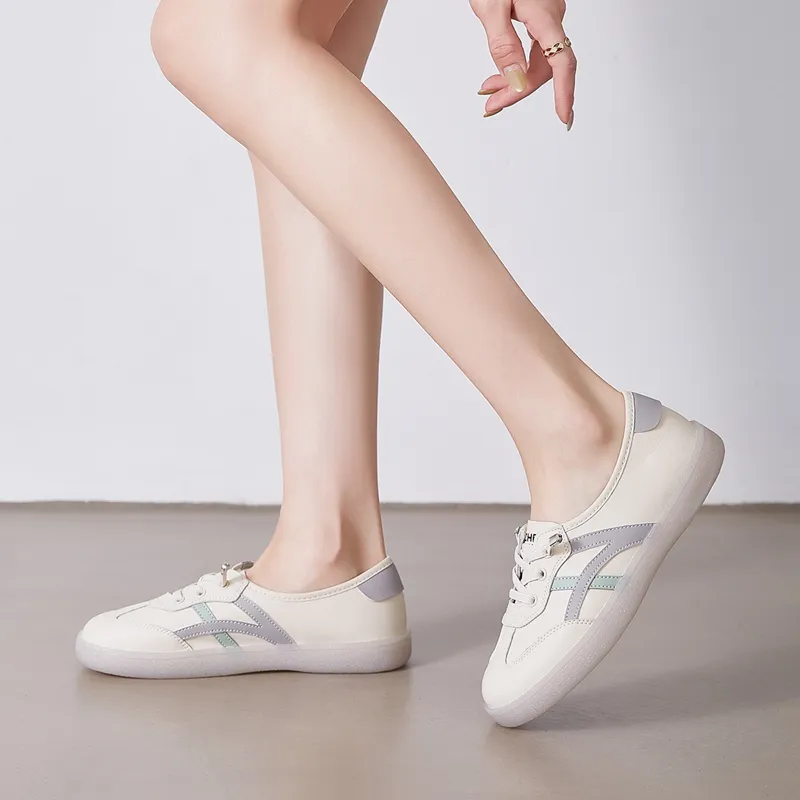 ZHR Small White Shoes Abrasion-Resistant Low-Top Skateboard Shoes Women's-17